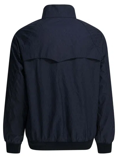 Valentino Zip-up Patterned Jacket In Blue