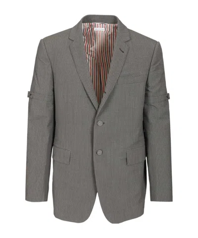 Thom Browne Single-breasted Suit Jacket In Gray