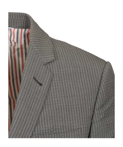 Thom Browne Single-breasted Suit Jacket In Gray