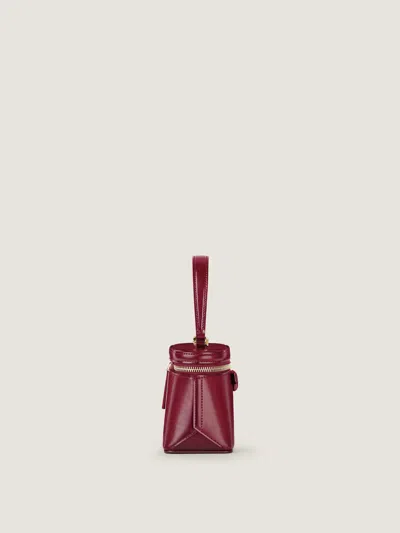 Givenchy Antigona Vanity Bag In Box Leather With Chain In Burgundy