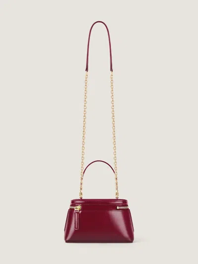 Givenchy Antigona Vanity Bag In Box Leather With Chain In Burgundy