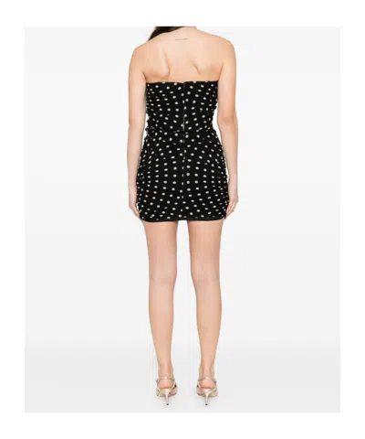 Nina Ricci Knee Length Strapless Dress With Ruffled Detailing In Multicolour