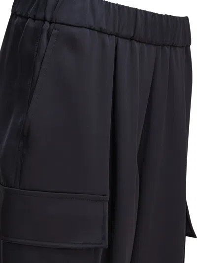 Semper Grey Polyester Trousers In Blue