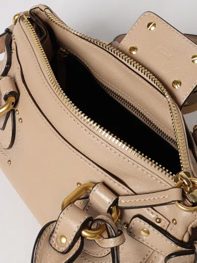 Chloé Paddington Pink Handbag With Two Top Handles And Padlock On The Front In Leather Woman In Neutral