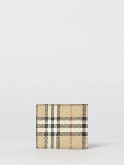 Burberry Check-pattern Bi-fold Wallet In Brown