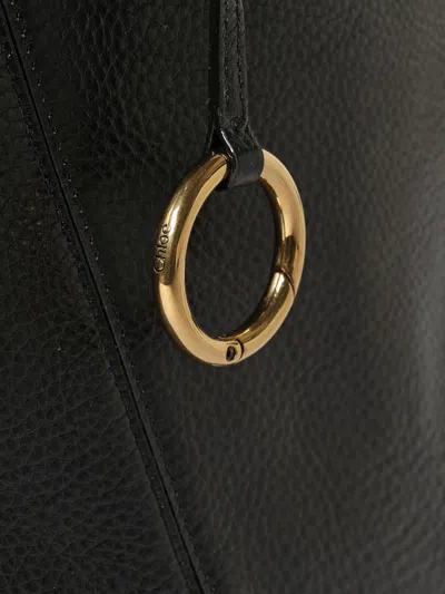 Chloé Borsa Shopping Spin Piccola In Pelle Nera Donna In Black