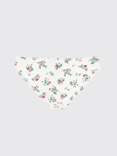 Tory Burch Printed Stretch Nylon Bikini Bottom In White