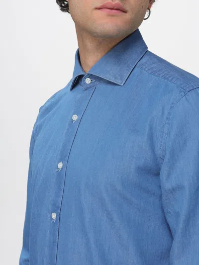 Fay Denim Shirt In Blue