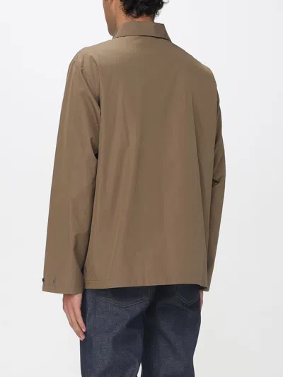 A.p.c. Snap Button Cotton-blend Classic Jacket In Green