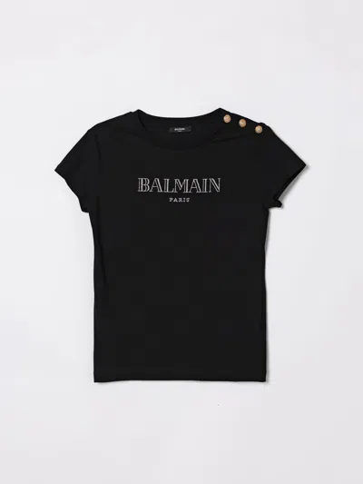 Balmain Button Print T-shirt In Black