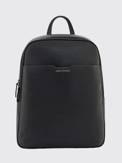 Armani Exchange Logo-embossed Backpack In Black