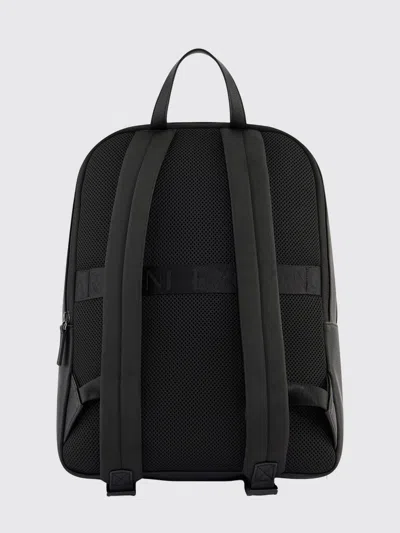 Armani Exchange Logo-embossed Backpack In Black