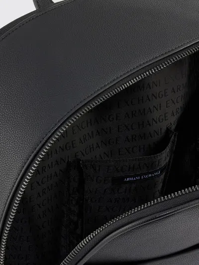 Armani Exchange Logo-embossed Backpack In Black