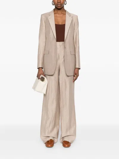 Tagliatore Button Front Jacket In Neutral