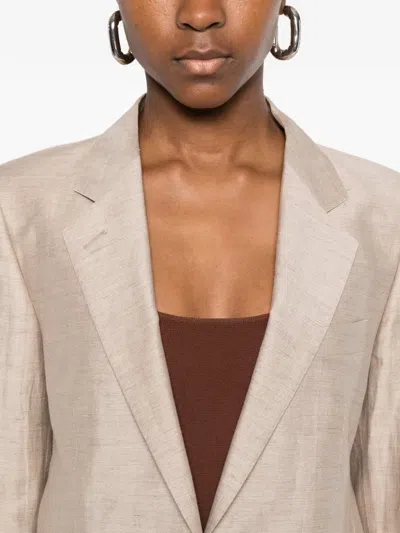 Tagliatore Button Front Jacket In Neutral