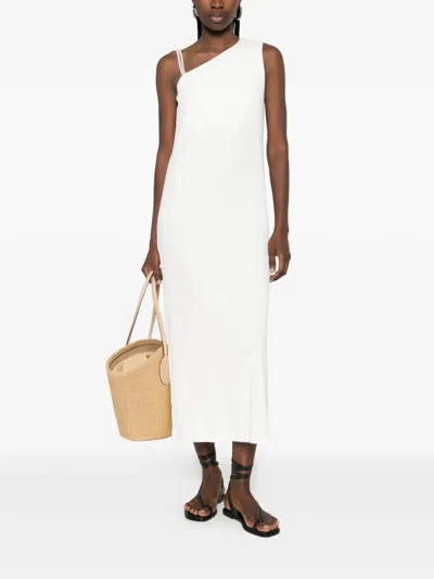 Panicale One-shoulder Asymmetric Dress In White