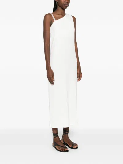 Panicale One-shoulder Asymmetric Dress In White