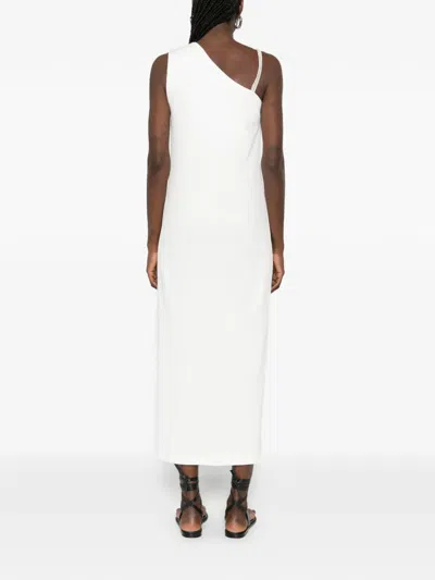 Panicale One-shoulder Asymmetric Dress In White