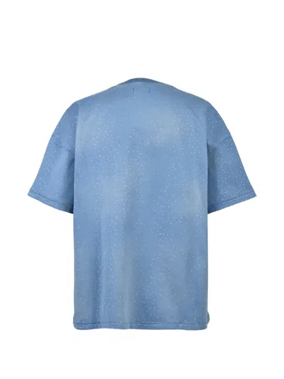 Breath Embellished T-shirt In Blue