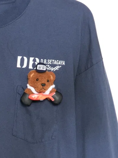 Doublet Workwear Bear T-shirt In Blue