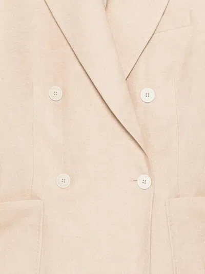 Eleventy Double-breasted Blazer In Pink