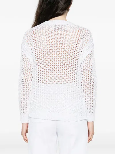 Panicale Open-knit Jumper In White