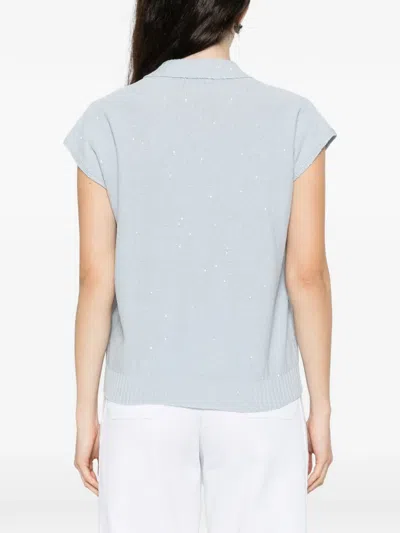 Panicale Embellished Top In Blue
