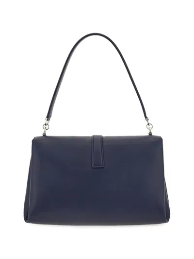 Ferragamo Front-flap Shoulder Bag In Blue