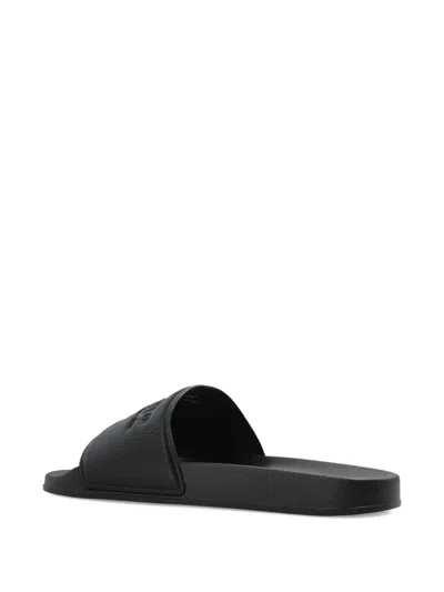 Dsquared2 Debossed Sliders In Black