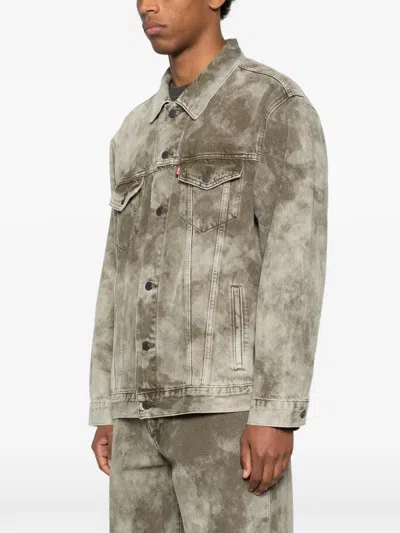 Levi's Logo-patch Jacket In Green