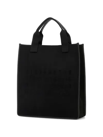 Maison Margiela Rectangular Shopping Bag Top Handles In Black