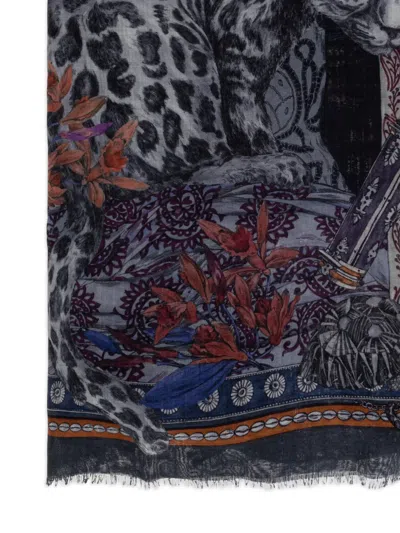 Etro Graphic-pattern Scarves In Multi