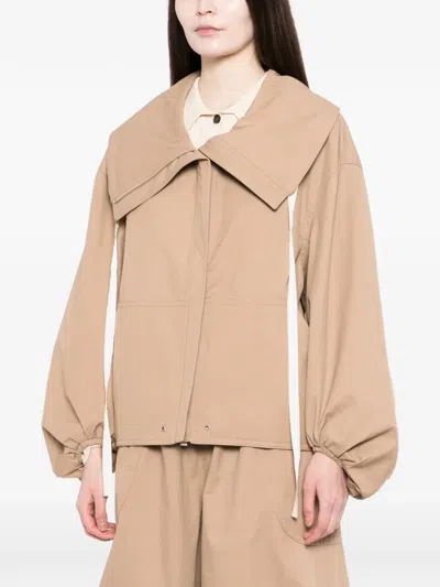 Co Collection Rolled-collar Jacket In Neutral