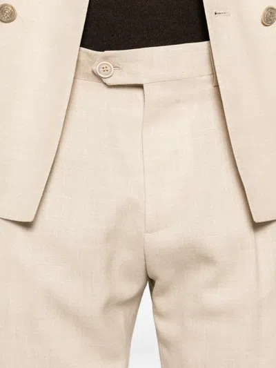 Eleventy Double-breasted Suit In Neutral