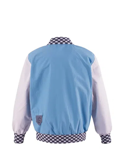 Gosoaky Patchwork Zip Jacket In Blue