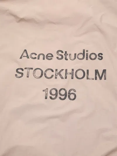 Acne Studios Logo Cotton Blouson Jacket In Brown