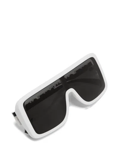 Dolce & Gabbana Logo Rectangle-frame Sunglasses In White
