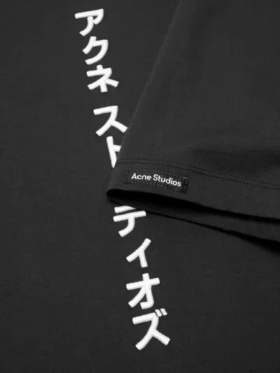 Acne Studios Logo-print T-shirt In Black