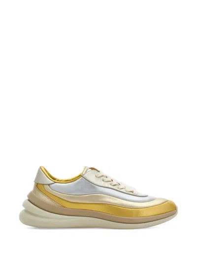 Ferragamo Rainbow Stripe Sneakers In Multi