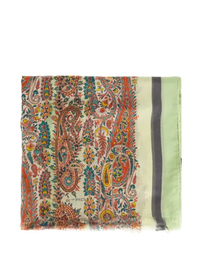 Etro Paisley-pattern Scarves In Multi