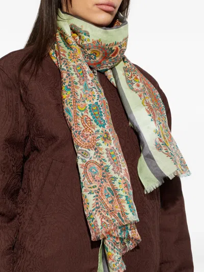 Etro Paisley-pattern Scarves In Multi