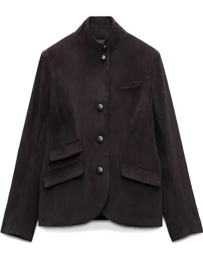Rag & Bone Button Corduroy Jacket In Brown