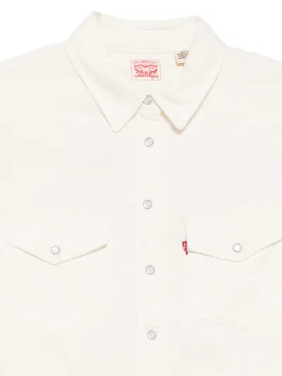 Levi's Ivory Lyocell Blend Iconic Western Shirt In Neutral