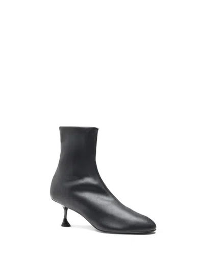 Proenza Schouler Tee Crinkled-leather Ankle Boots In Black