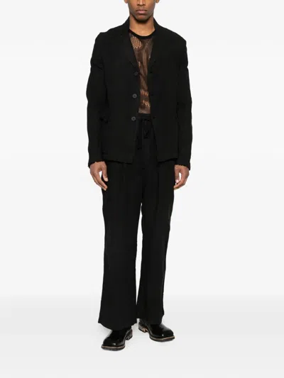 Thom Krom Button-front Blazer In Black