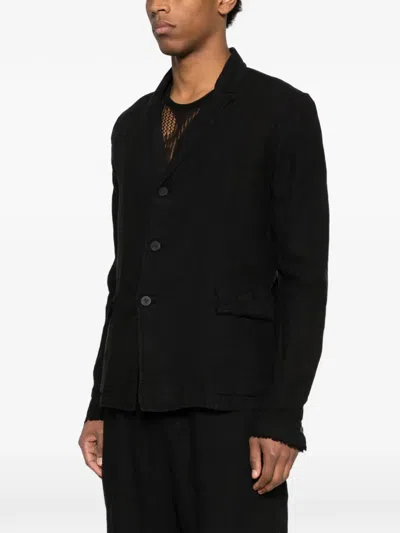 Thom Krom Button-front Blazer In Black