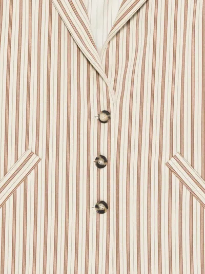 Antonio Marras Striped-pattern Blazer In Neutral