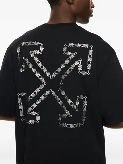 Off-white Men Black 3d Arrow Spray T-shirt, S Luxury T-shirts For Men Darveys