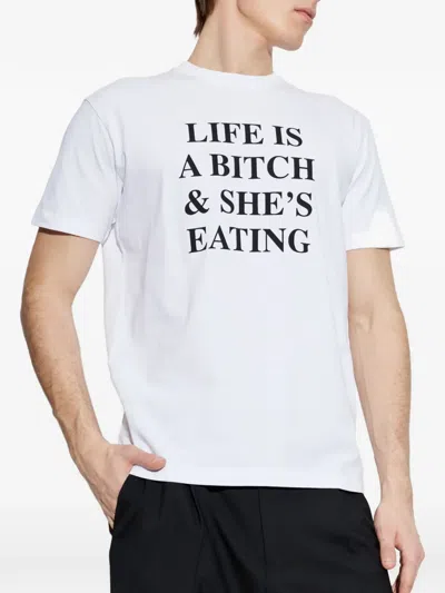 Dsquared2 Slogan Print T-shirt In White