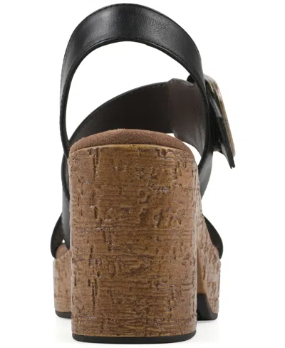 White Mountain Barb Platform Sandal In Black